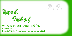 mark imhof business card